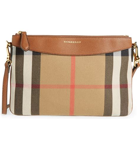 burberry peyton check &|Burberry Peyton House Check Crossbody Bag, Tan.